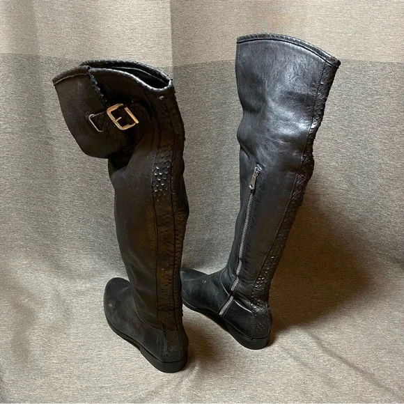RON WHITE Italian leather over-the-knee boot 🇮🇹 - Picture 4 of 8